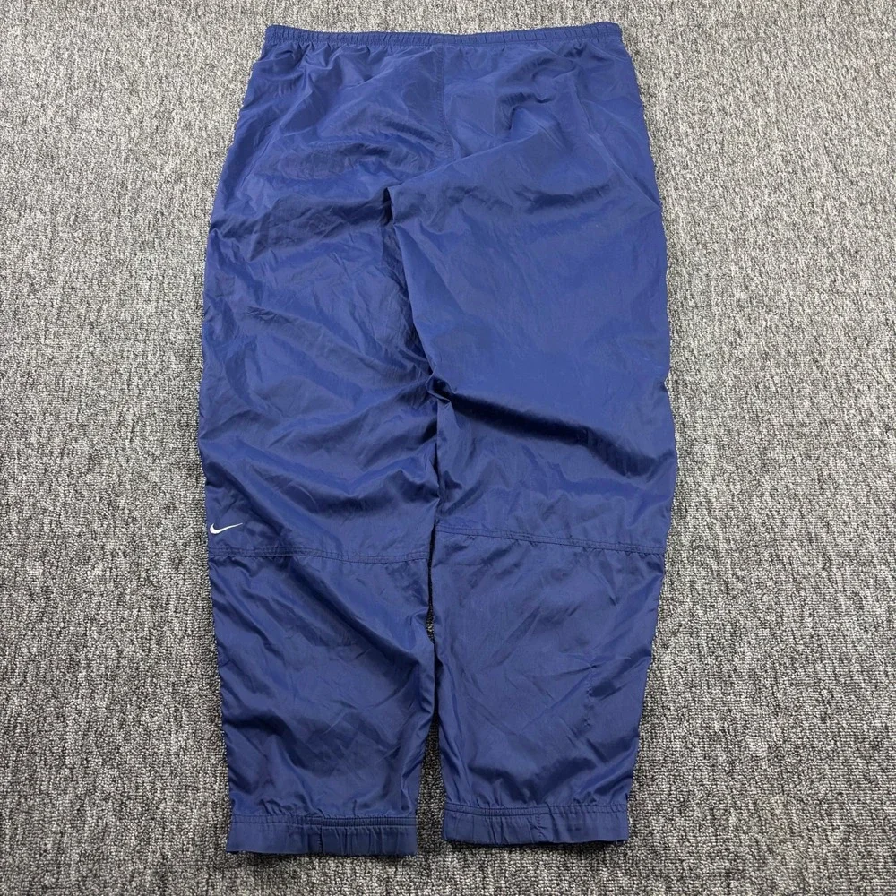Vintage 90s Nike Baggy Track Pants Lightweight Nylon Embroidered Logo Men Large